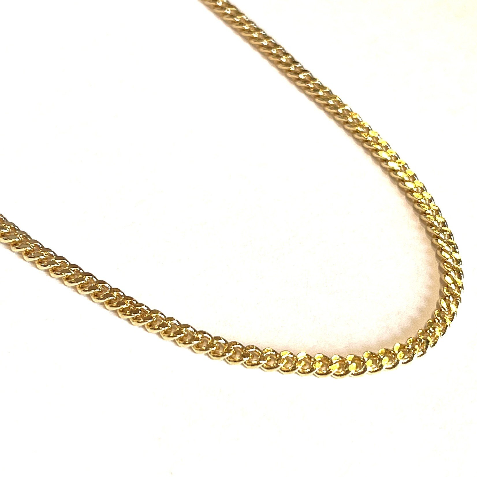 Simple Gold Cuban Chain Necklace