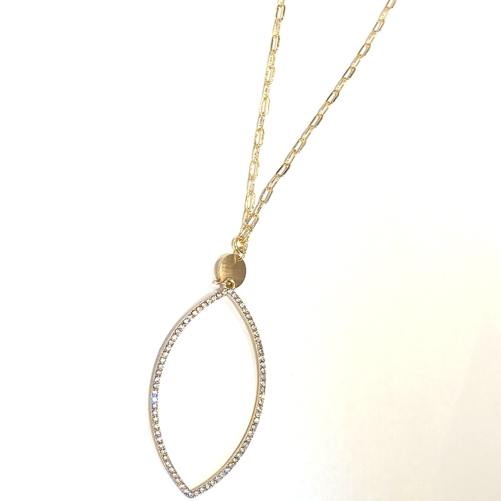 Simple Long Necklace w/ CZ