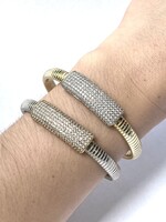 Flex Cuff W/ Pave Rectangle