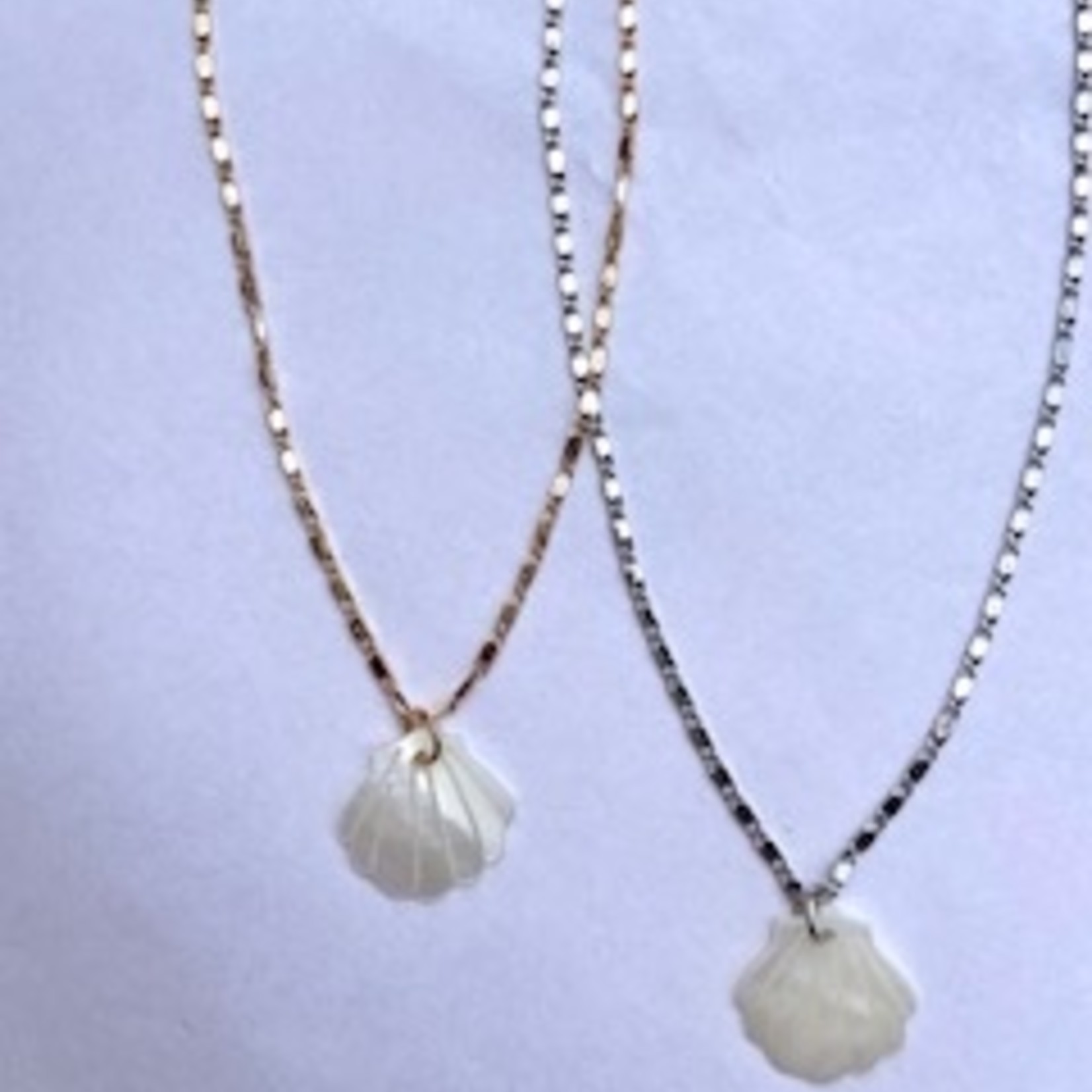 Mother of Pearl Clam Shell Necklace