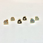 Enamel Heart Studs