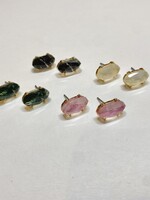 Hexagon Prong Gemstone Studs