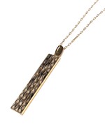 3 Bar Snakeskin Long Necklace
