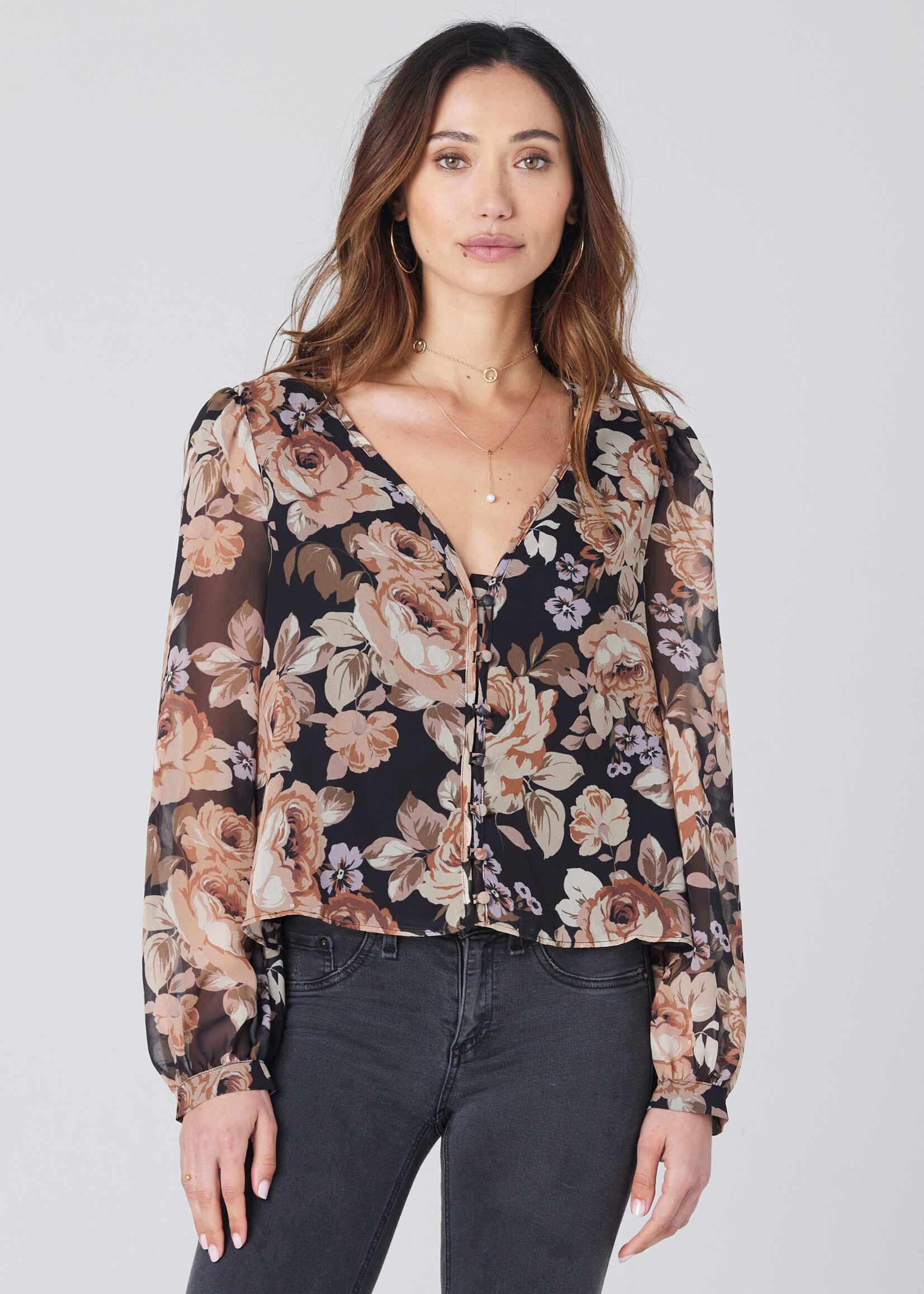Floral Button Up Blouse