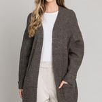 Chunky Ribbed Open Cardigan