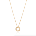 Circle of Life Open "O" Necklace, 16'-18', 18K GP