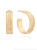 Classic Wide Hoop Earrings 18K GP