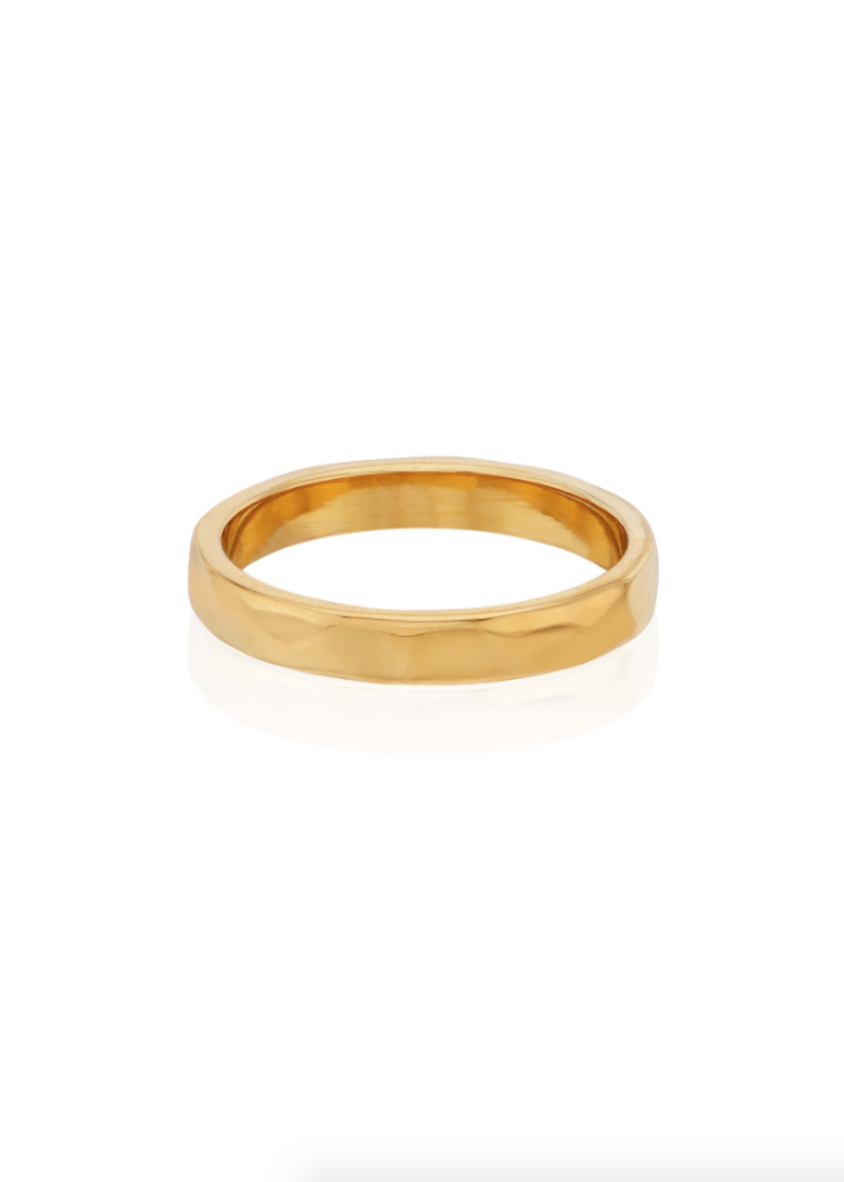 Small Light Hammered Stacking Ring