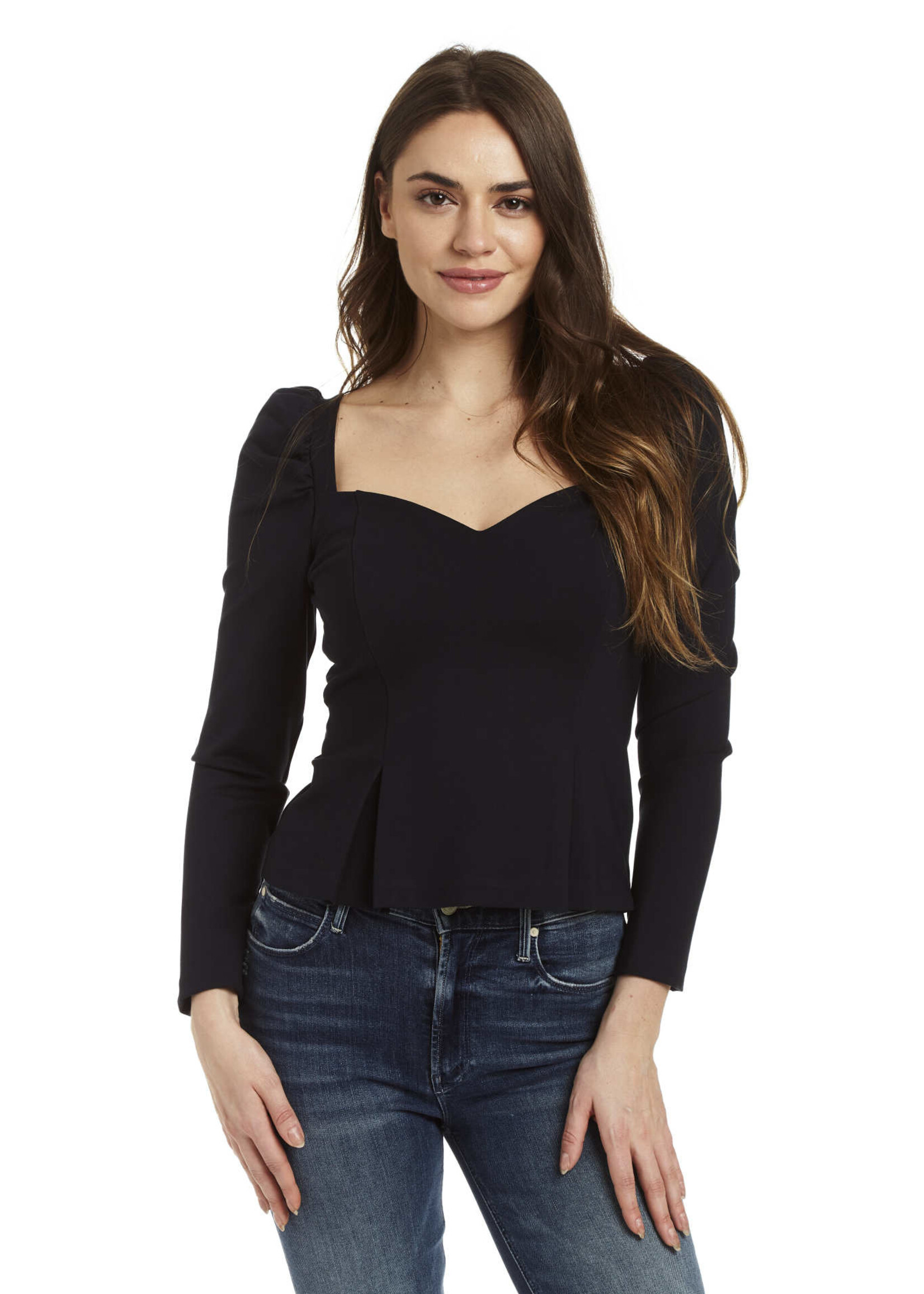 Eleanor Puff Sleeve Pleated Blouse