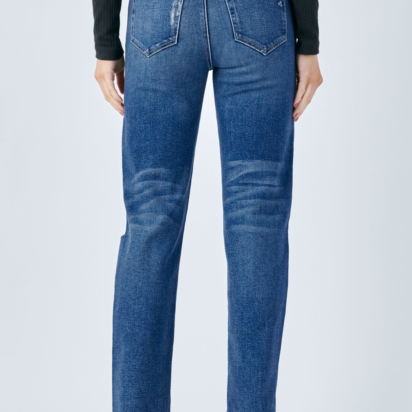 Classic Distressed Straight Leg Jean