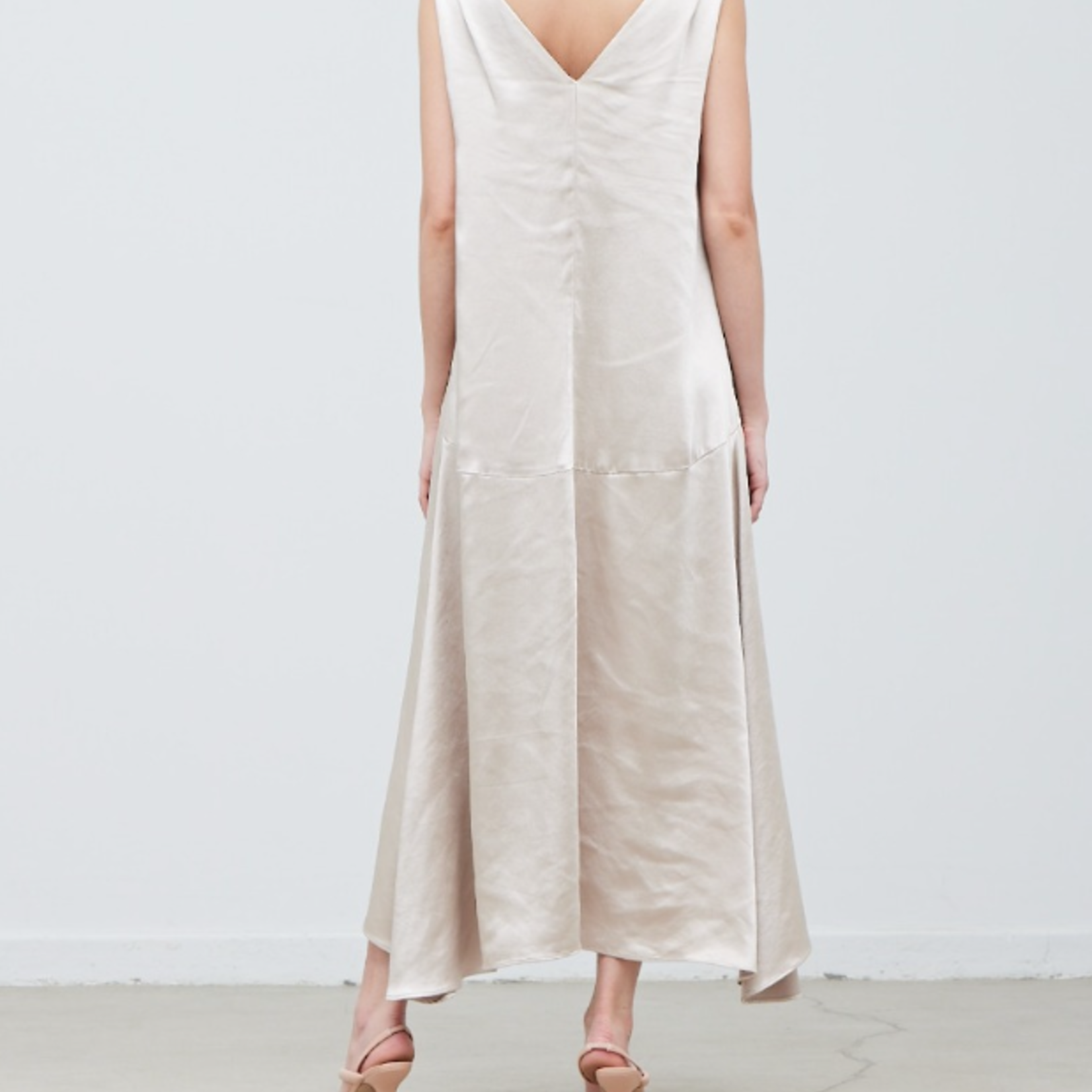 V Neck Satin Slip Dress