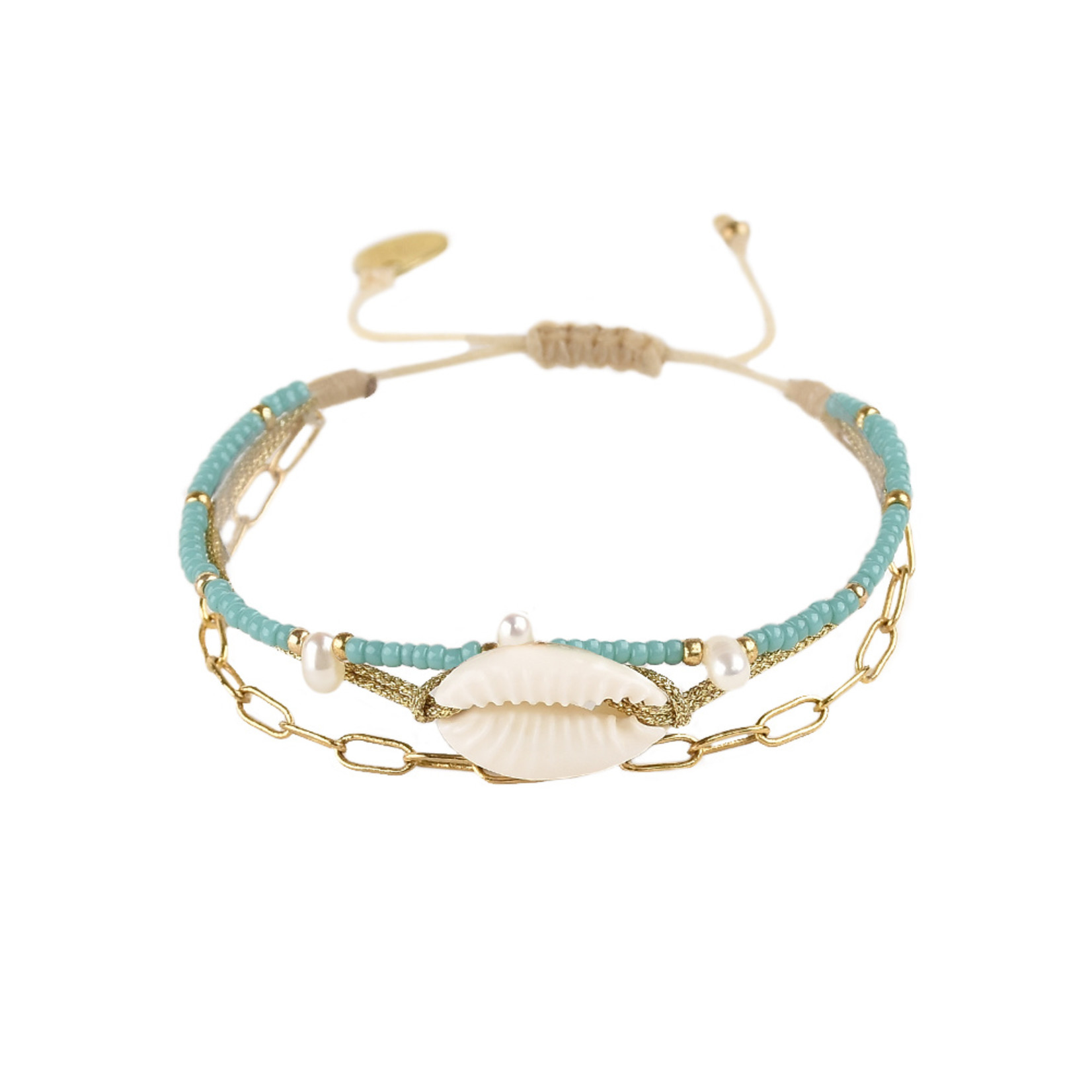 Maya Shell Bracelet Turquoise