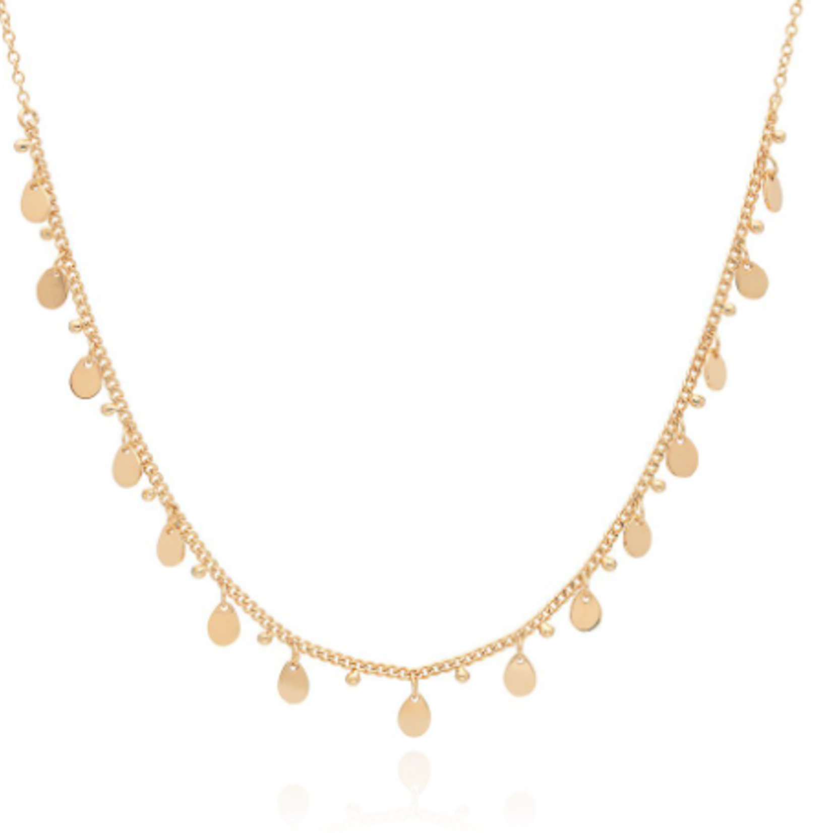 Classic charm collar necklace - 12’-14’ - 18k gold plate over sterling