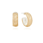 Limited Edition Small Dome Hoop Earrings - Sterling Silver or 18k Gold Plating