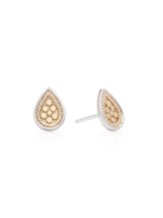 Teardrop Stud Earring - 18k Gold Plating over Sterling