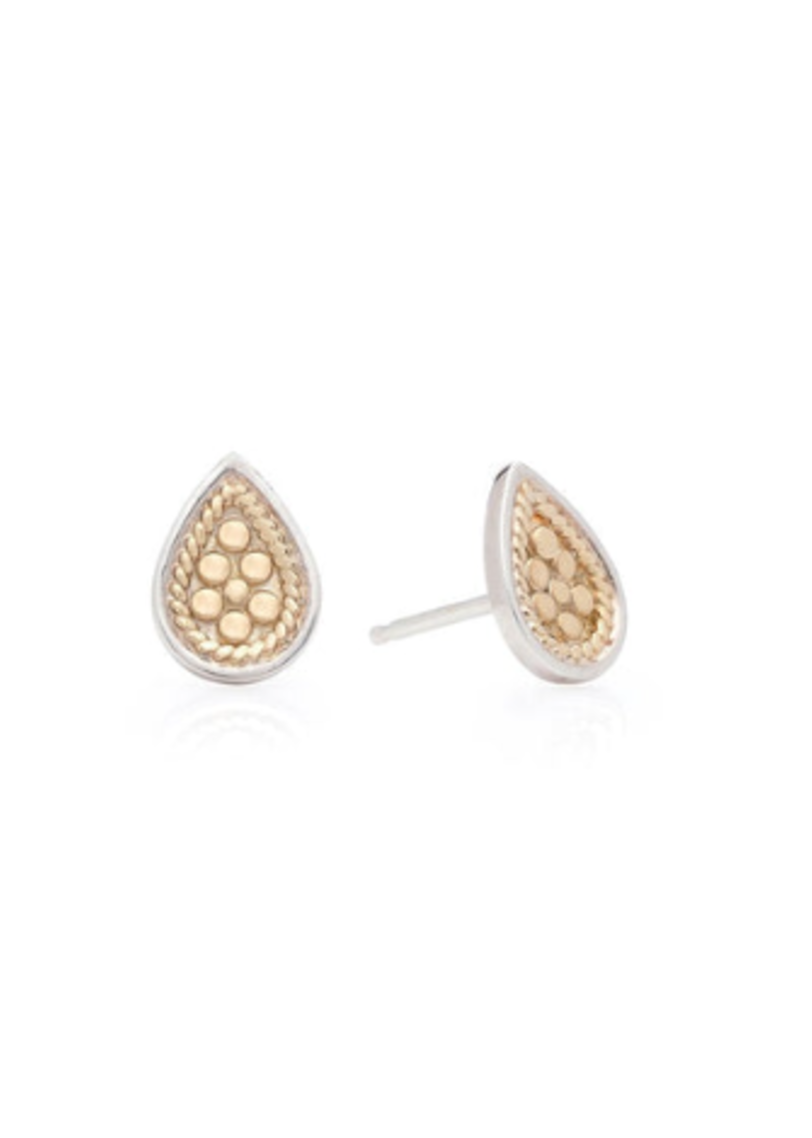 Teardrop Stud Earring - 18k Gold Plating over Sterling