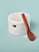 Marble Lidded Cellar W/ Spoon