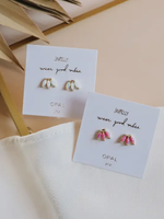 Opal Crown Studs