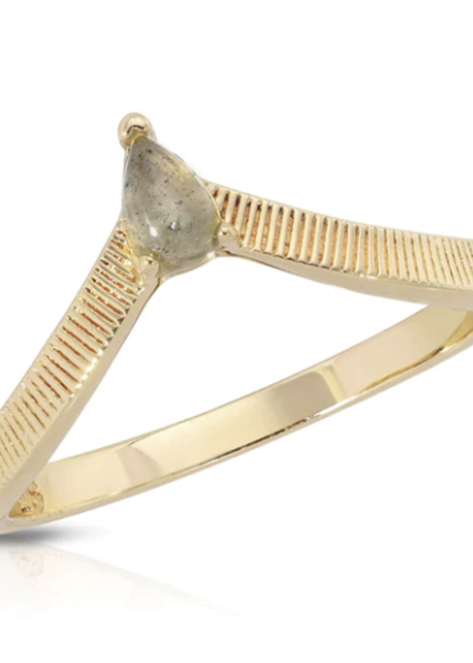 Gem Drop Textured Stacking Ring