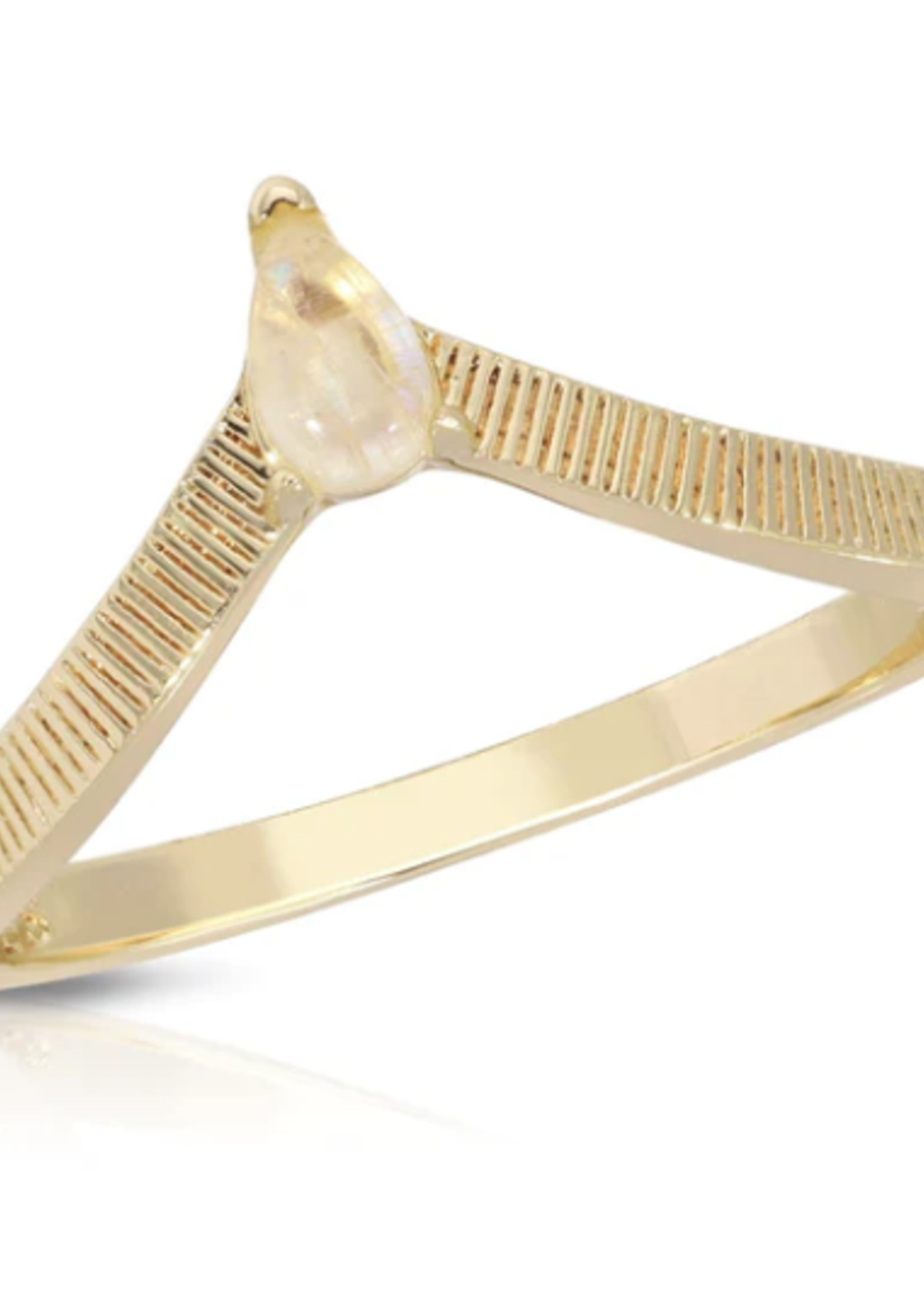 Gem Drop Textured Stacking Ring
