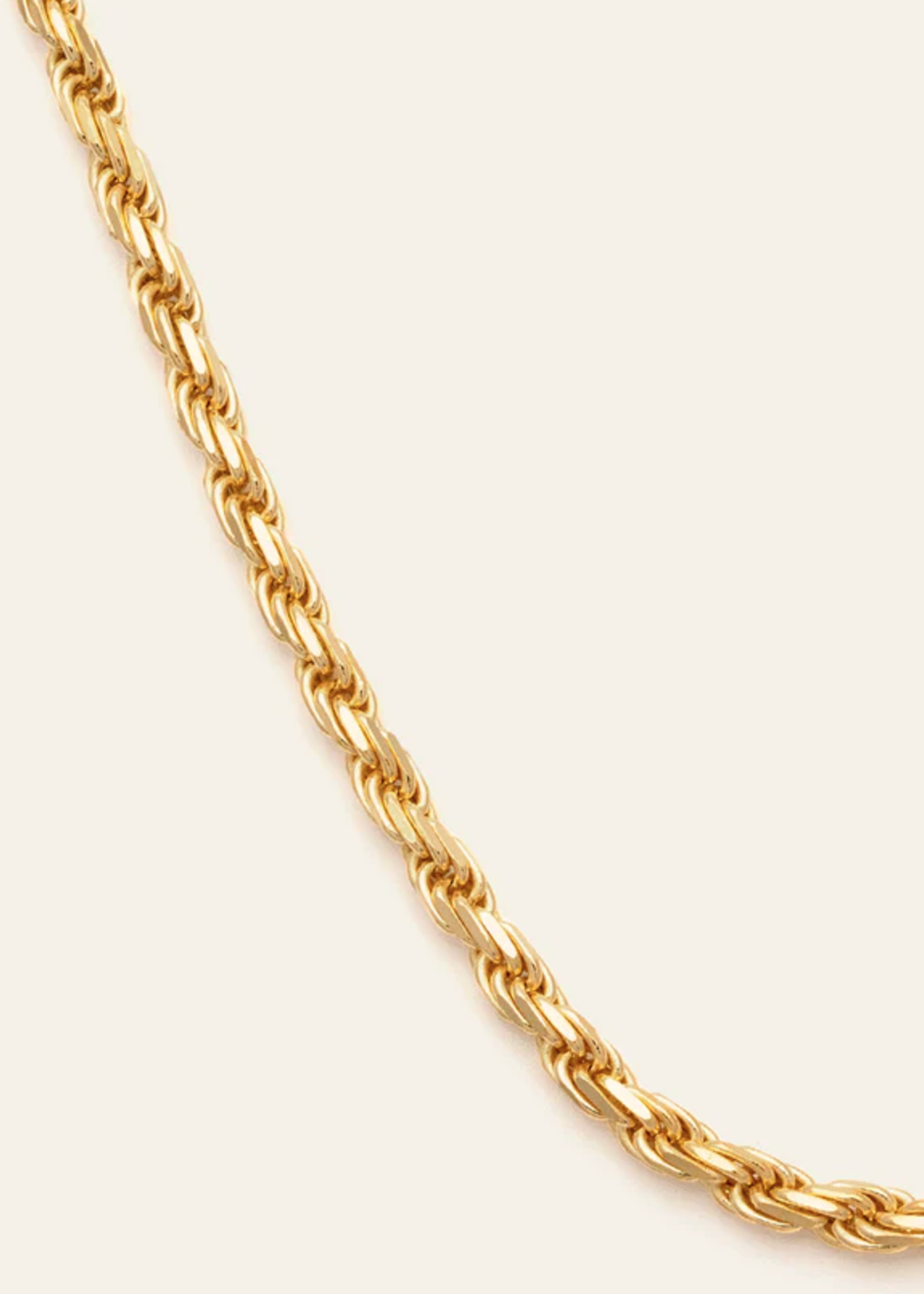 Thick Rope Chain- Gold Vermeil, 18”