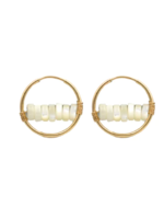 Axis Hoops GF Mother of Pearl