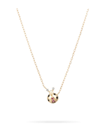 Ruby + Diamond Lady Bug Necklace - Y14