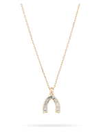 Baguette Wishbone Necklace - Y14