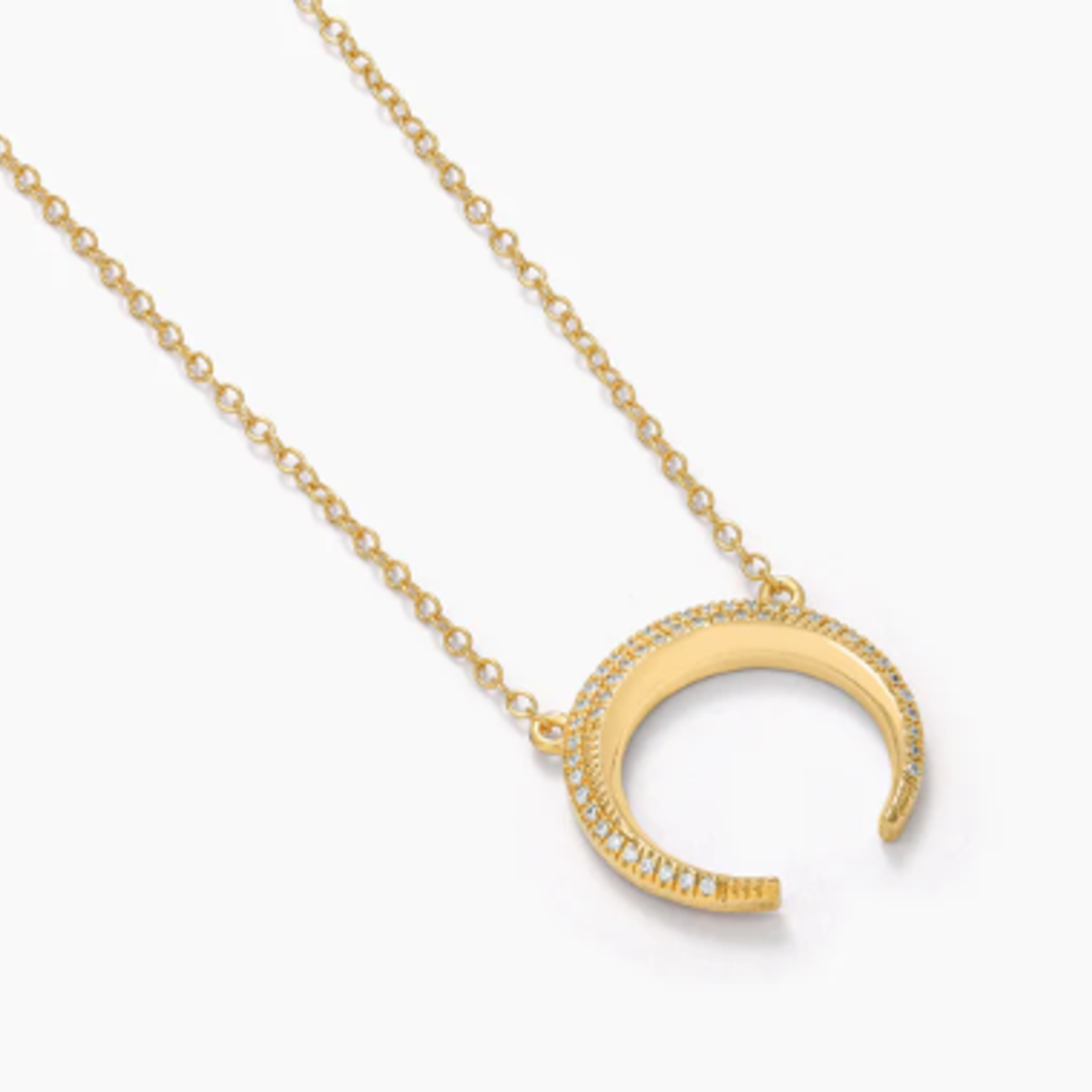 Crescent Horn Pendant Necklace