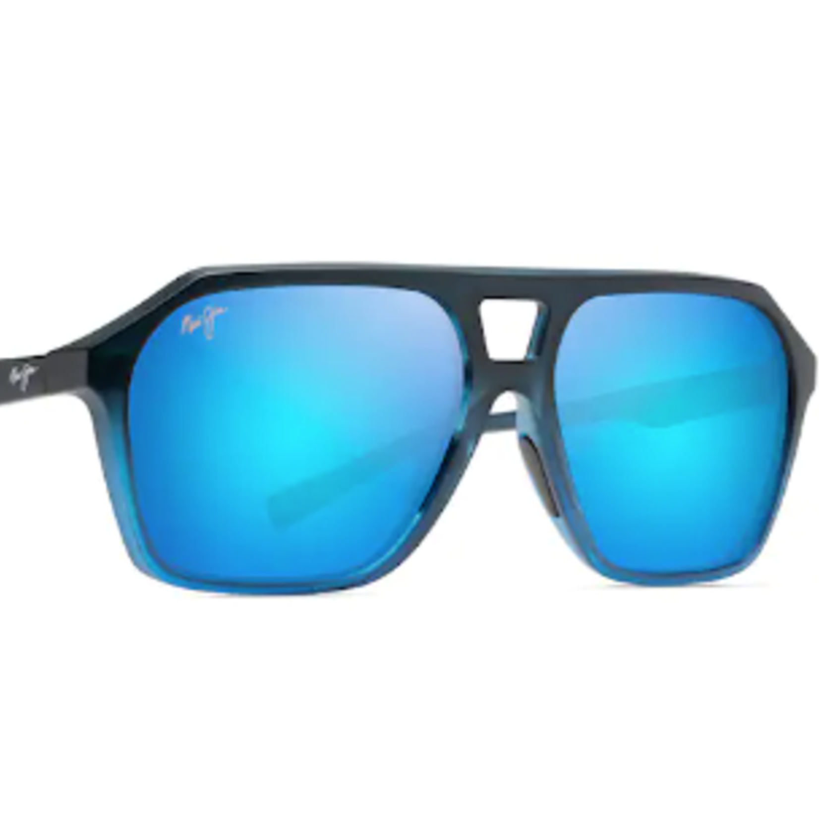 Blue Hawaii Wedges Matte Black Fade/Blue