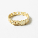 Gold Plated Sterling Silver Belt Ring 7