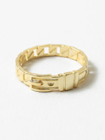 Gold Plated Sterling Silver Belt Ring 7