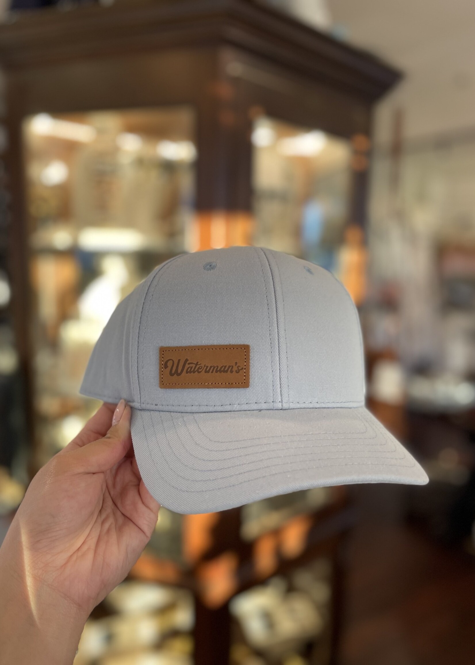 Waterman's Leather Cursive Patch Hat