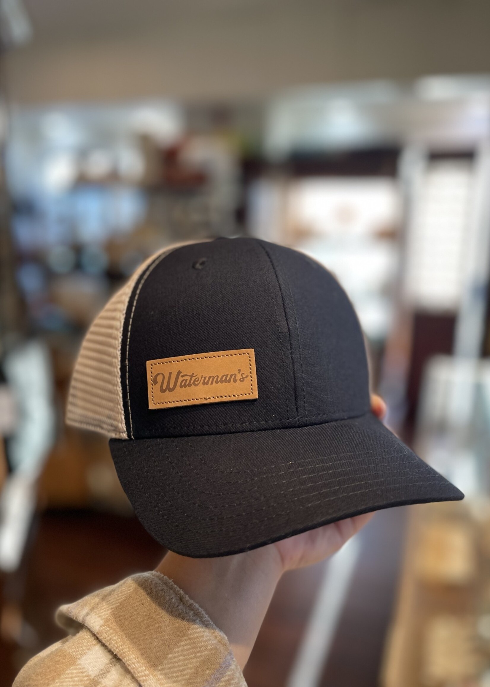 Waterman's Leather Cursive Patch Hat