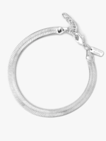 Herringbone Bracelet - Silver Plated over Brass