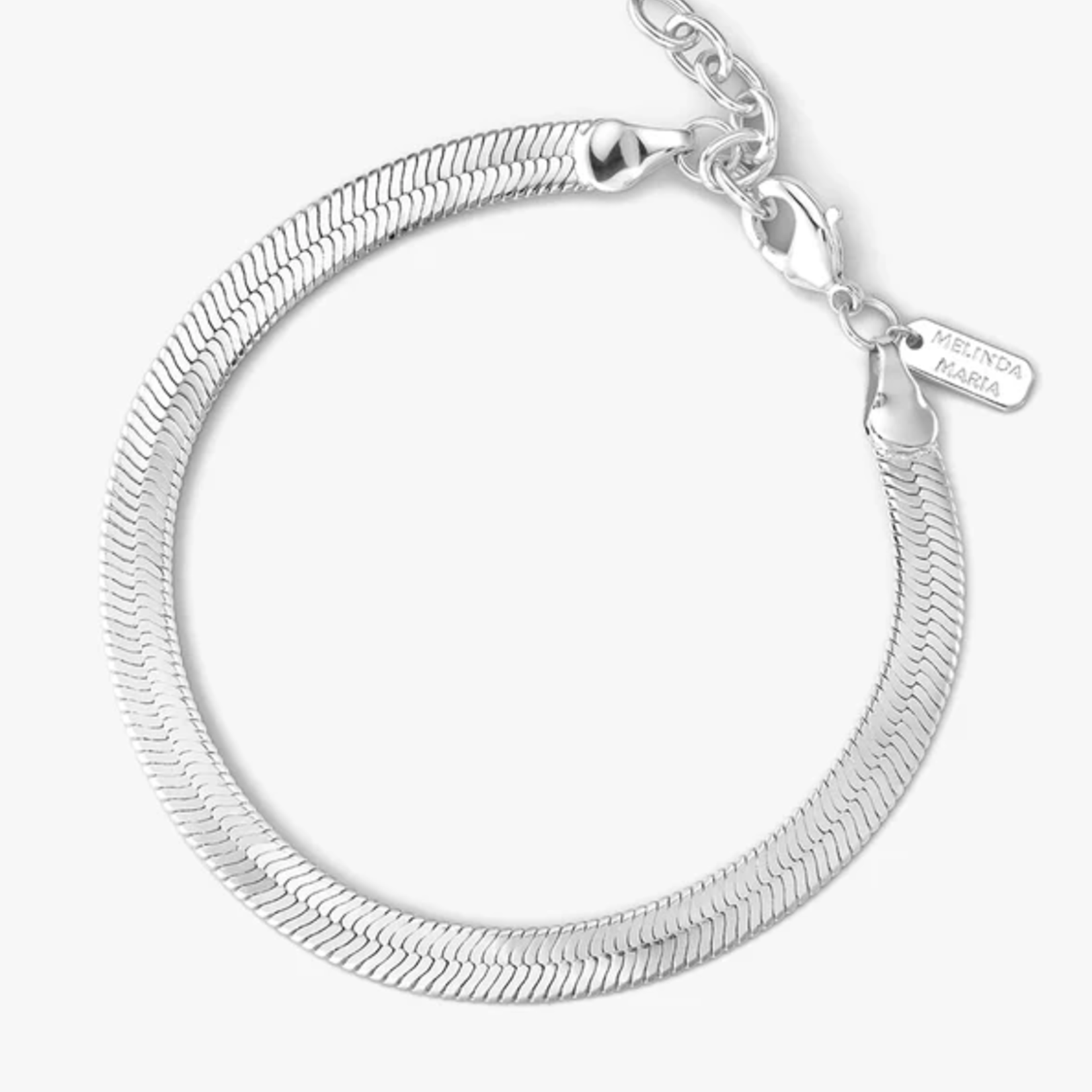 Herringbone Bracelet - Silver Plated over Brass
