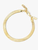 Herringbone Bracelet - 18k GP Brass
