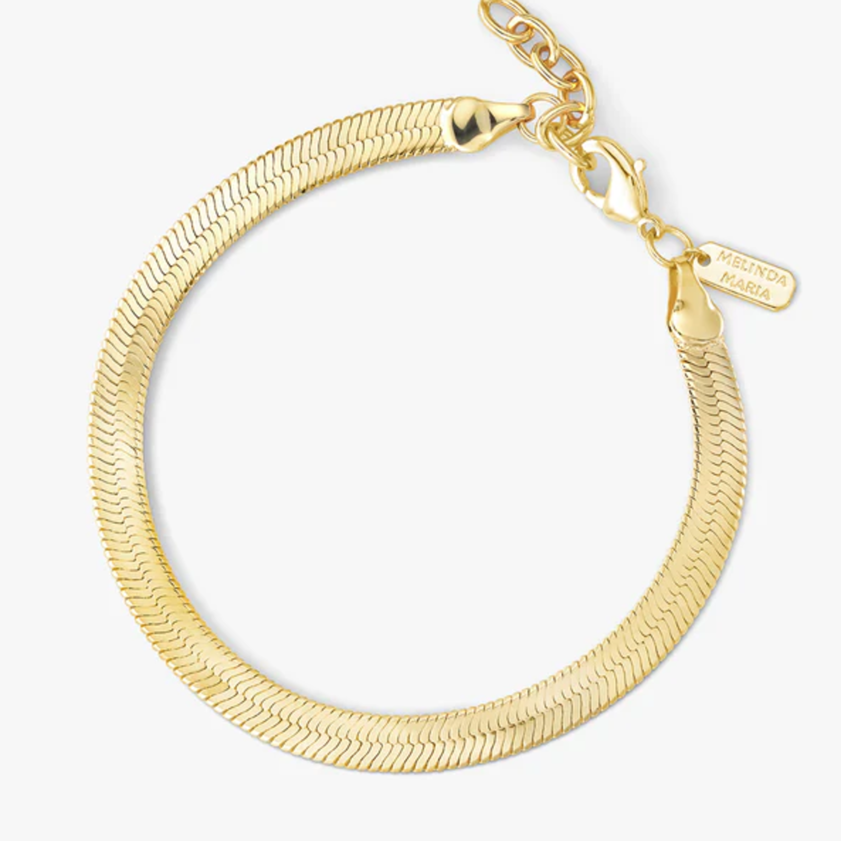 Herringbone Bracelet - 18k GP Brass