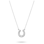 Baguette Horseshoe Necklace - Sterling Silver