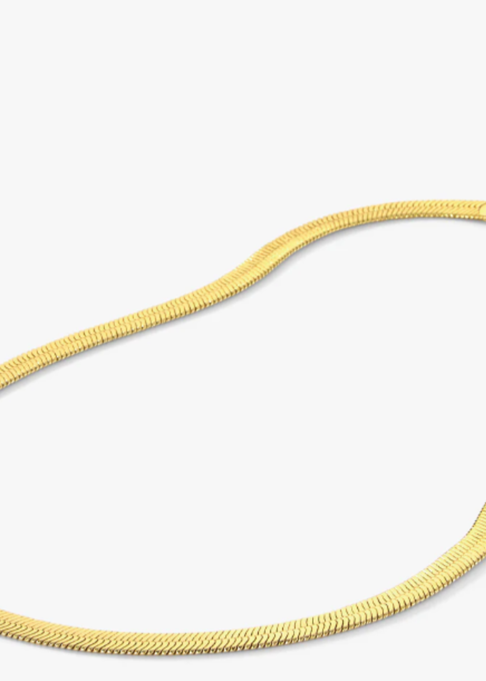 Herringbone Chain 15" Gold