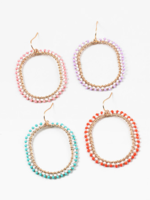 Beaded Oval Hoops