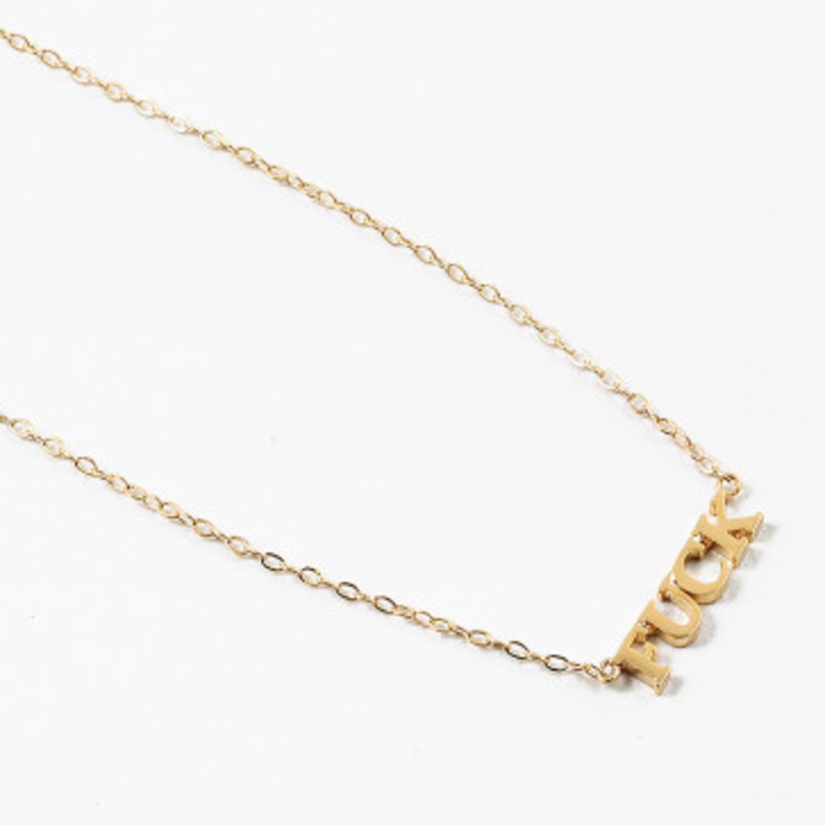 Gold FUCK Necklace