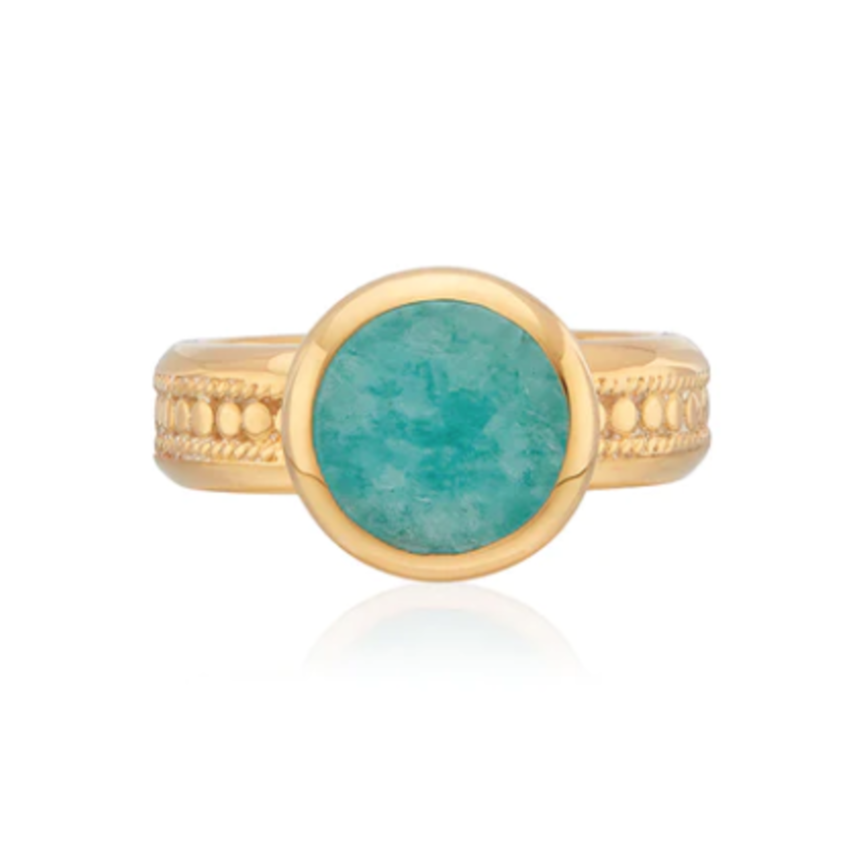 Amazonite Cocktail Ring Gold