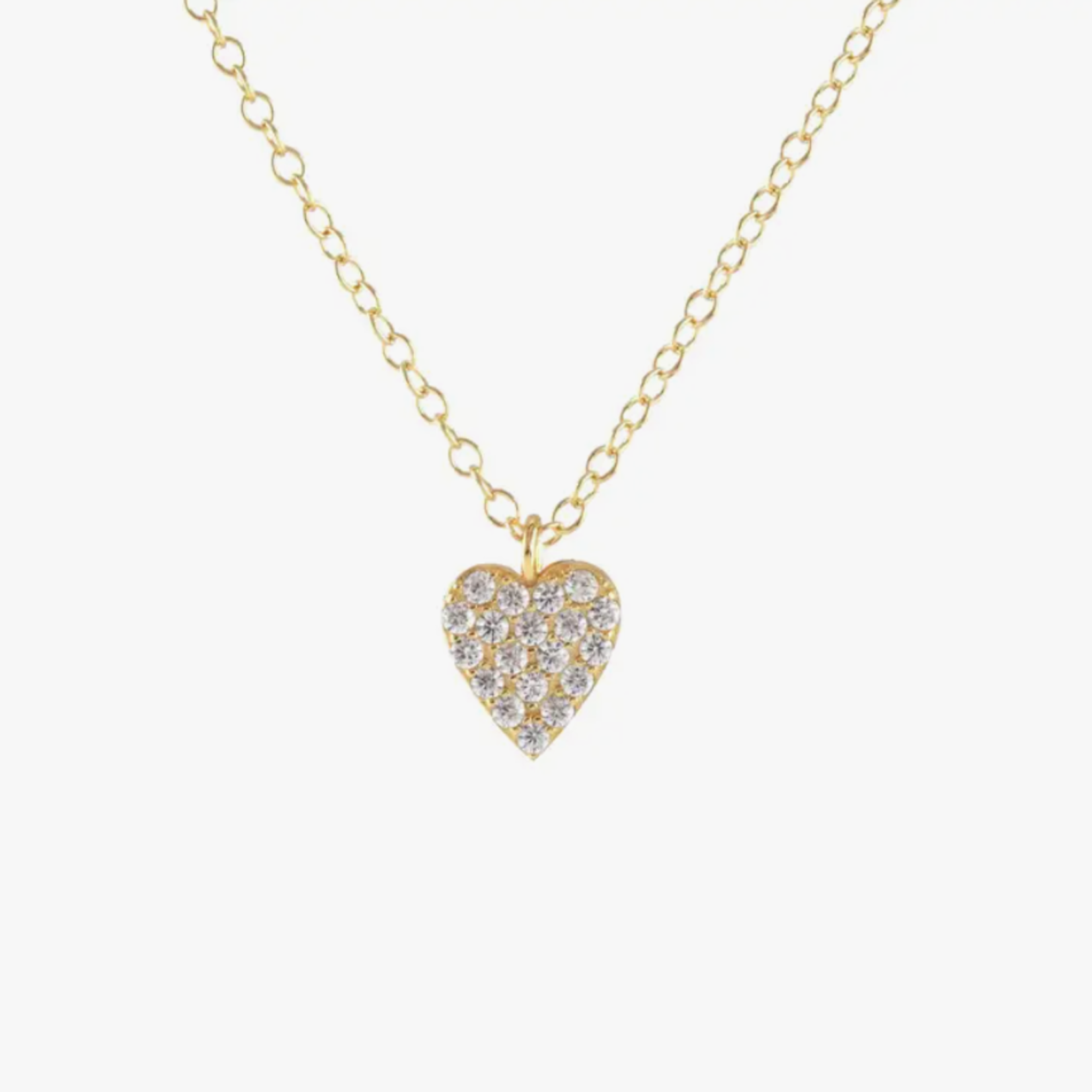 Heart Crystal Charm Necklace