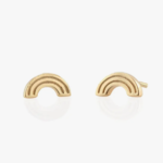 Rainbow Stud Earrings 18k Gold Vermeil