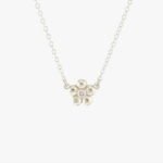 Flower Crystal Charm Necklace