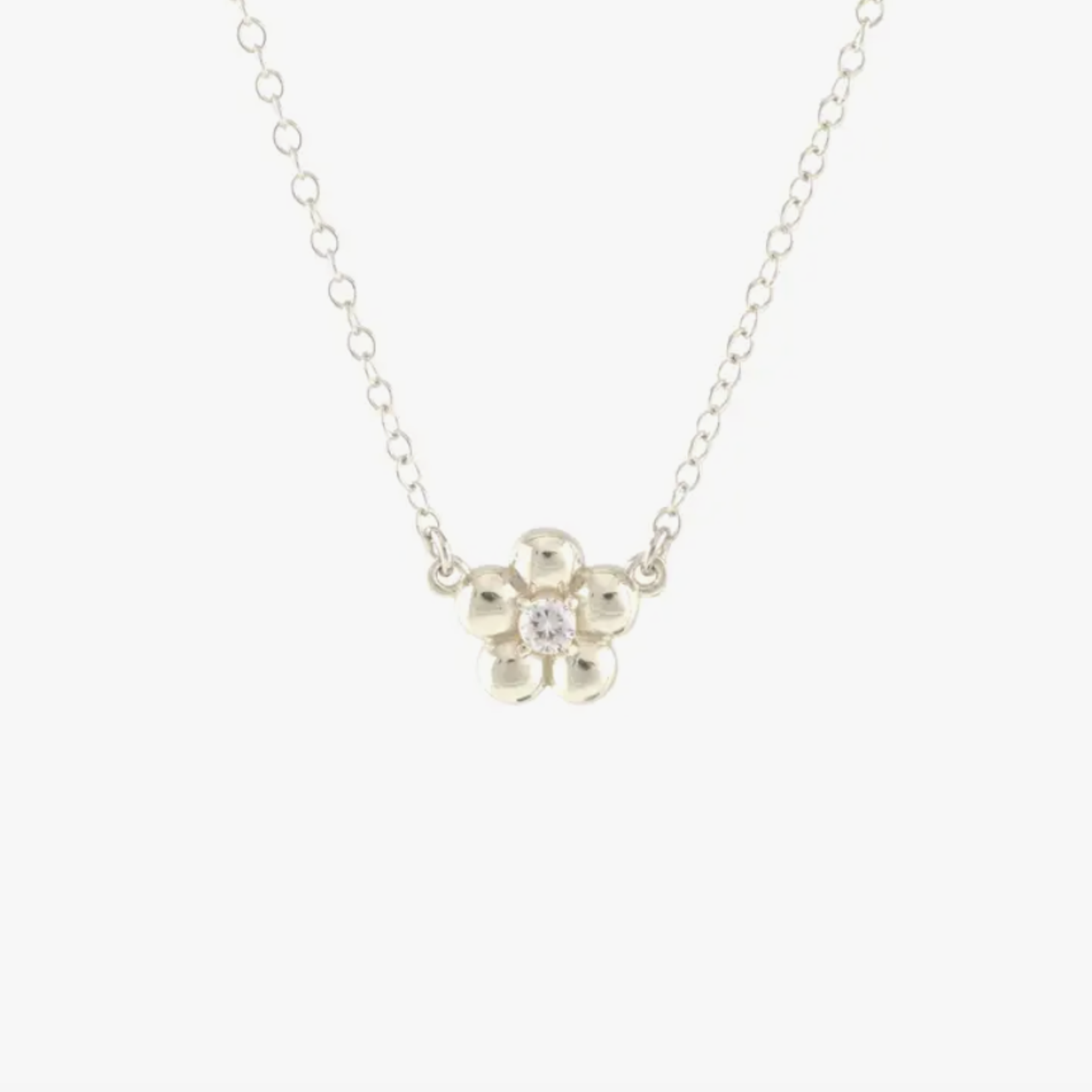 Flower Crystal Charm Necklace