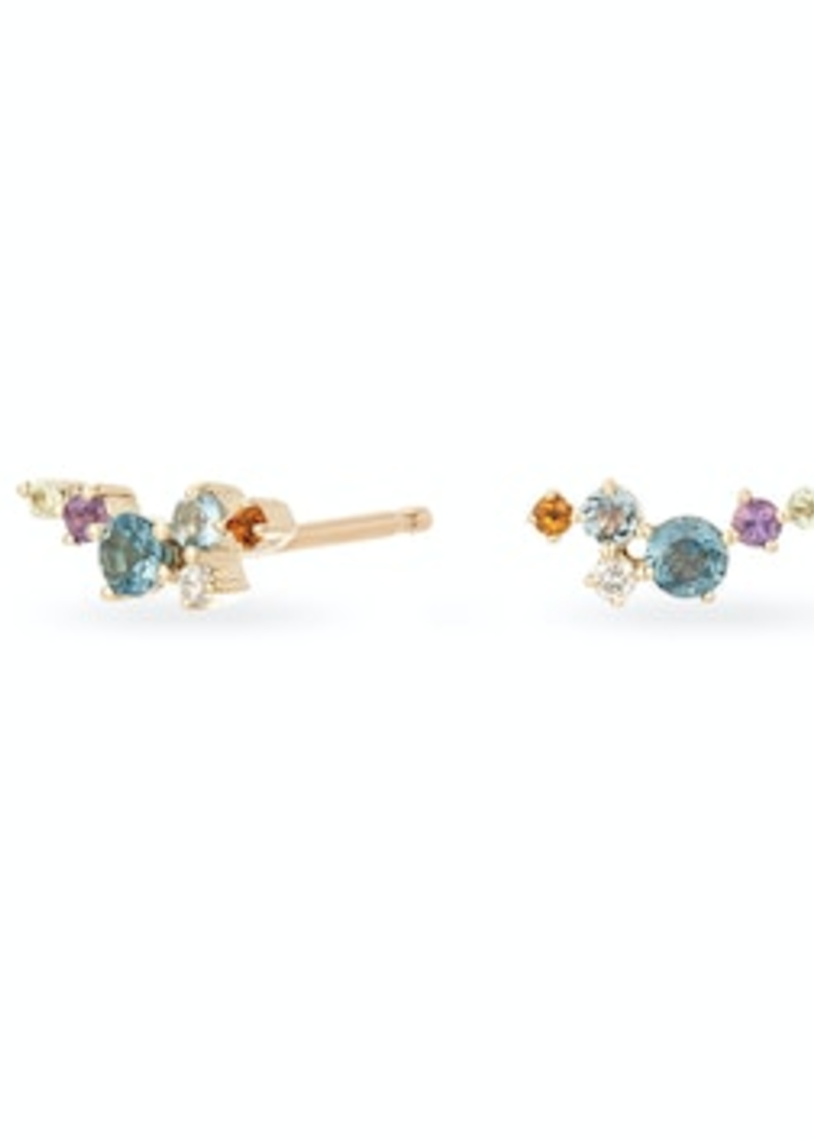 Diamond + Gemstone Scattered Bubbles Posts - Y14