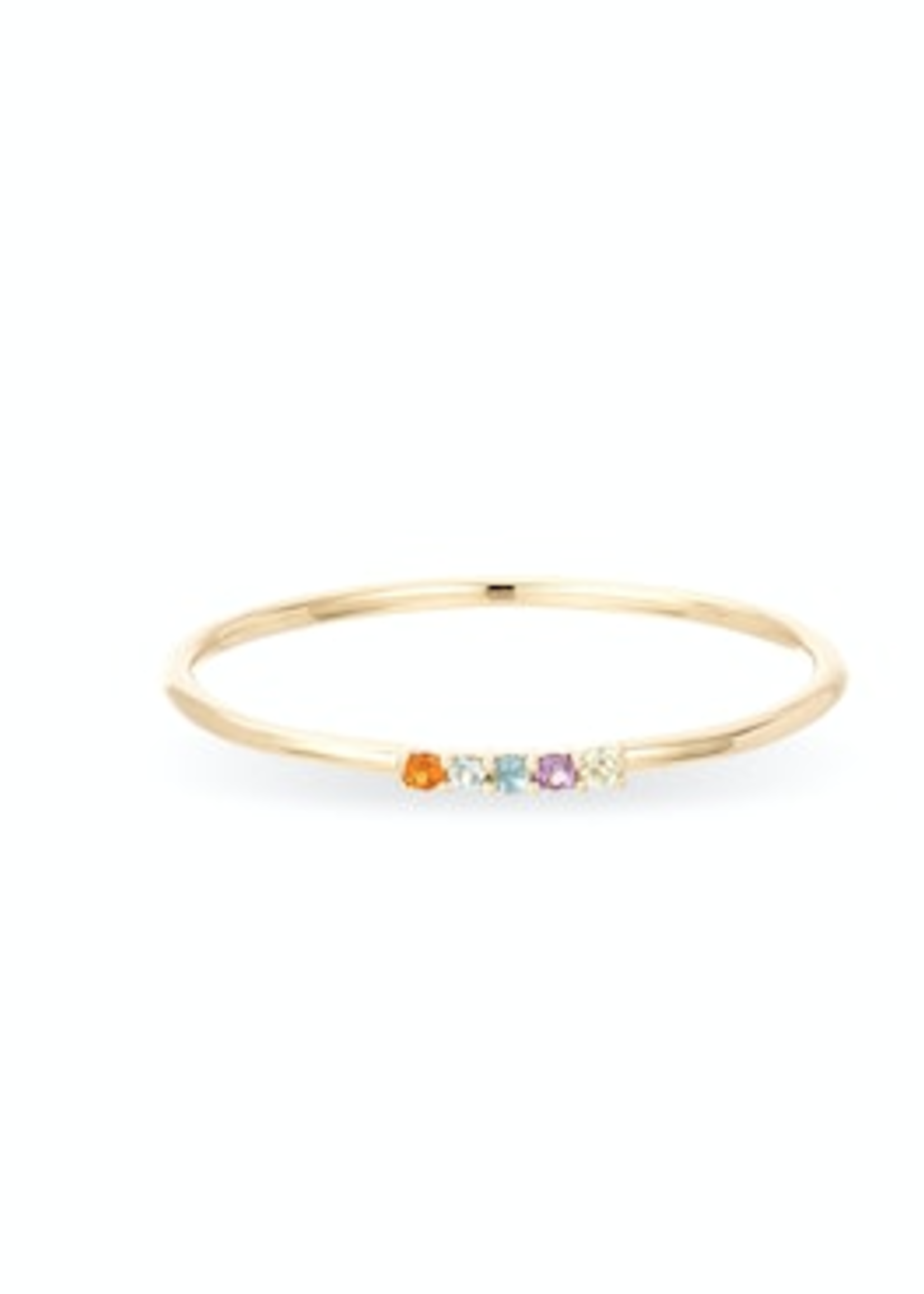 Gemstone Bubbles Dash Ring - Y14 Sz 7