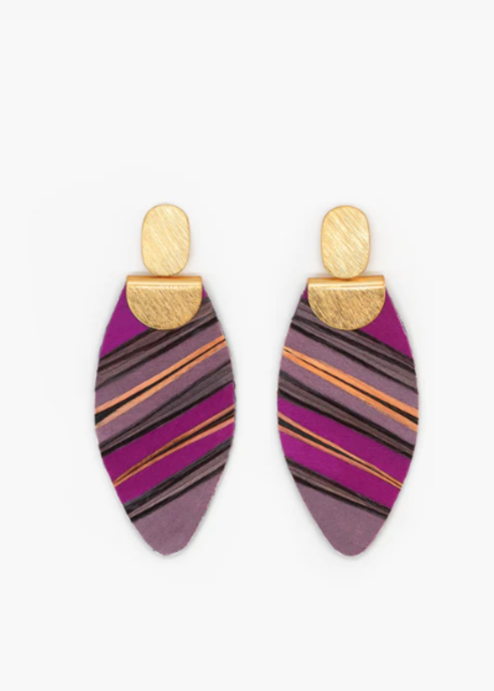 Encyclia Feather Drop Earring